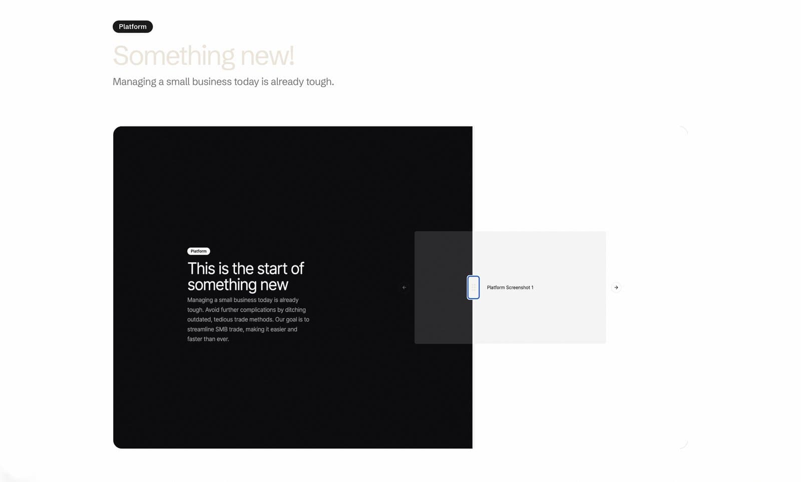 Preview of the Before / After Comparison Slider section